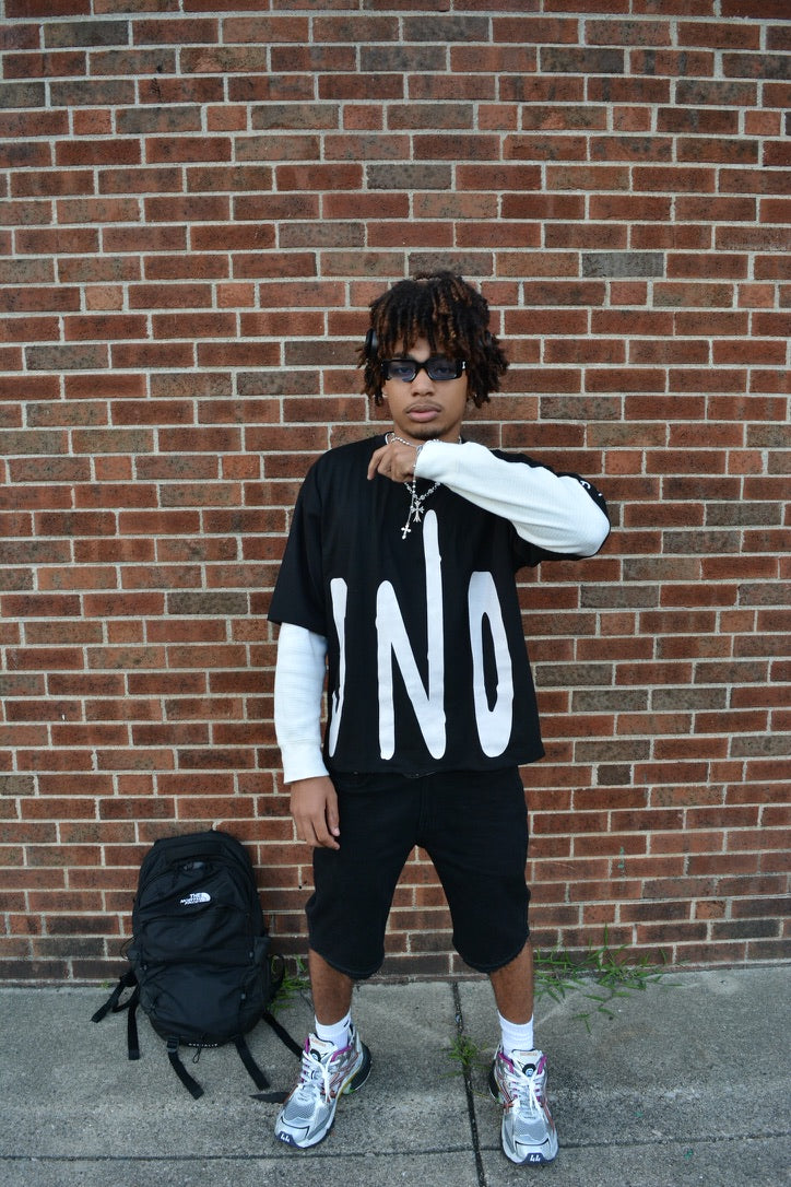 CAMISETA CORTA DE GRAN TAMAÑO DND NEGRA