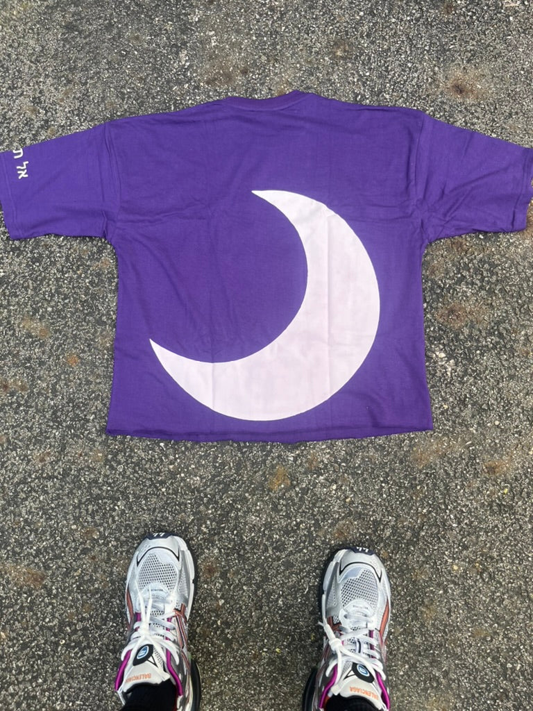 Purple DND OVERSIZED CROPPED TEE
