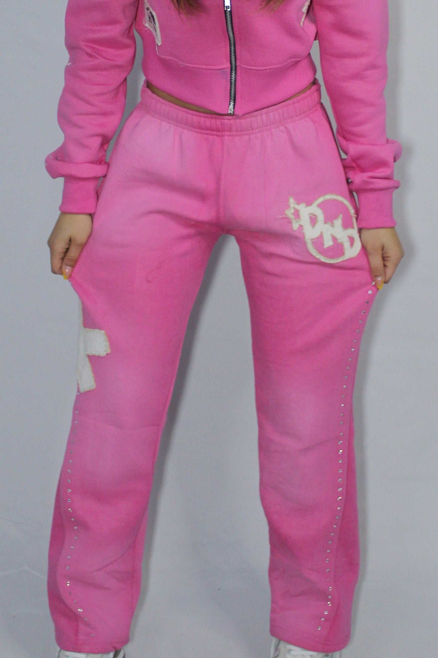 DND Flared Pink Track Pants
