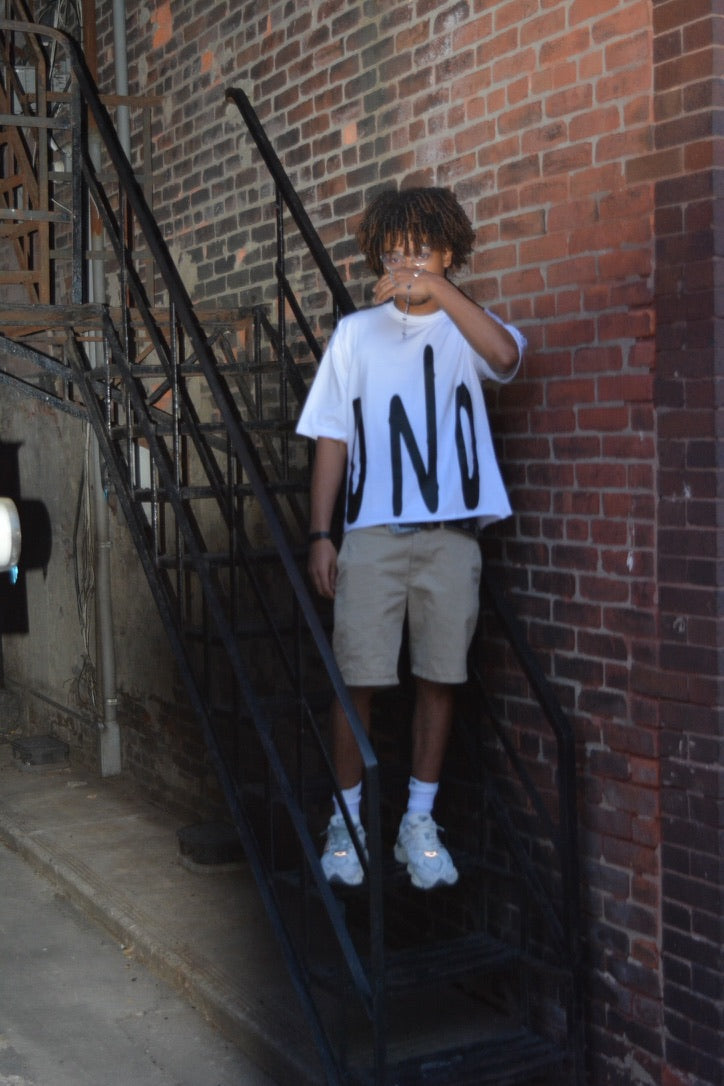 CAMISETA CORTA DE GRAN TAMAÑO DND BLANCA