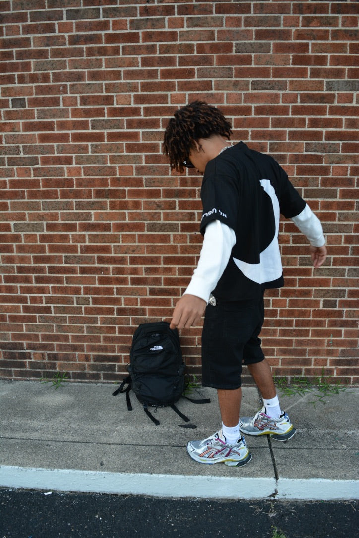 CAMISETA CORTA DE GRAN TAMAÑO DND NEGRA